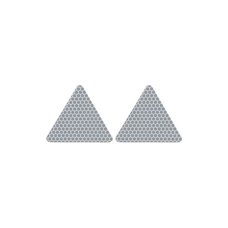 Quattroerre Fourerre 1649 Reflective Sticker Triangles, White, Set of 2