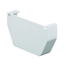 Amerimax Gutter End Cap, Contemporary, Vinyl, White, 5-in. -T0511