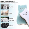 8 Pieces Cat Shape Kitchen Sponge Set Sink Sponge Double-Sided
