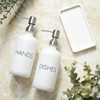 White Dish and Hand Soap Dispenser Set - Glass Kitchen