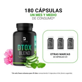 Detox Natural De 180 Cápsulas, Dtox Blend B Life