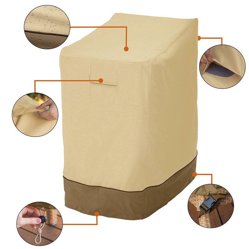 Classic Accessories Veranda Water-Resistant 25.5 Inch Stackable Patio Chair Cover