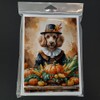 Caroline's Treasures Poodle Thanksgiving Greeting Cards Pack of 8 Blank