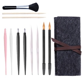 NICEIN Scratch Pens for Scratch Pictures Set, 14 Scratch Pictures for Children's Tools, Scratch Pictures Adult Pens with Multiple Functions, Scratch Pens with Various Tips, Free Storage Bag