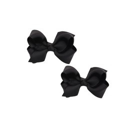 3.14 Inch Baby Girl Hair Bows Hair Clip Toddlers Hairpin Headwear.(FJ4) (Black)