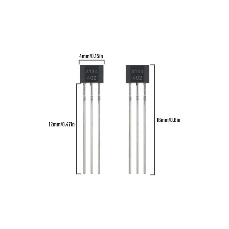 KEAcvise 30pcs a3144 Hall Effect Sensor - 3144 oh3144 ah3144e