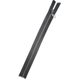 Metall - Reißverschluss Brüniert/Altmessing Reißverschlüsse teilbar 5mm MB_322 (schwarz, 75cm)