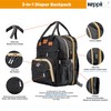 keppii essential™ 3-in-1 Diaper Backpack – Waterproof, USB Port, 16