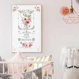 PLIGREAT 3 Sheets Retro Rub on Stickers for Furniture Transfers Watercolour Flower Stickers for DIY Crafts Wooden Wardrobe Drawer Cabinet Door Table Chair Decoration Old Furniture Renovation Decor