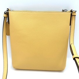 Coach Mini Rowan File Bag Crossbody Purse in Retro Yellow Leather CE871