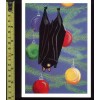 Black hanging bat Christmas card #76 - 1 card +