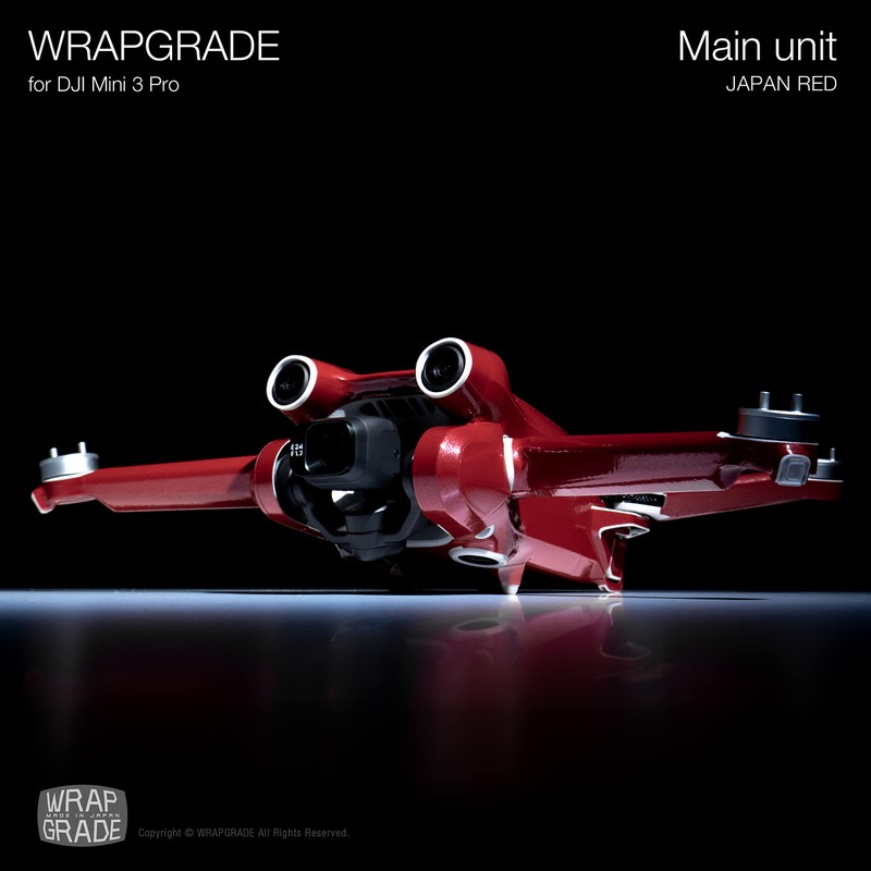 WRAPGRADE Skin Compatible with DJI Mini 3 Pro (JAPAN RED)