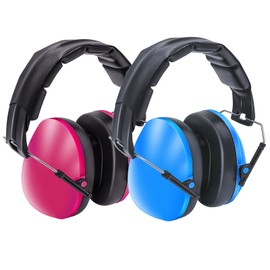 Lerelin Ear Defenders Kids, 2 Pack Noise Cancelling Headphones for Kid, Foldable Adjustable Hearing Protection, 28 dB for Noise Reduction for Autism, Boys, Girls, Toddlers