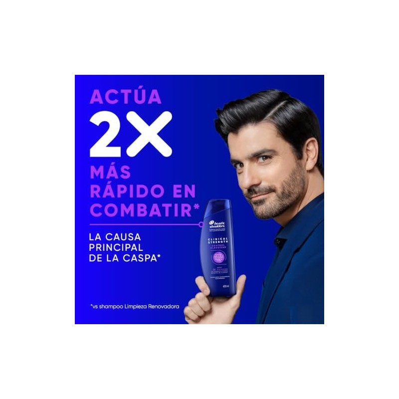 HEAD & SHOULDERS, Shampoo para Caspa, Clinical Strength Control Oleosidad