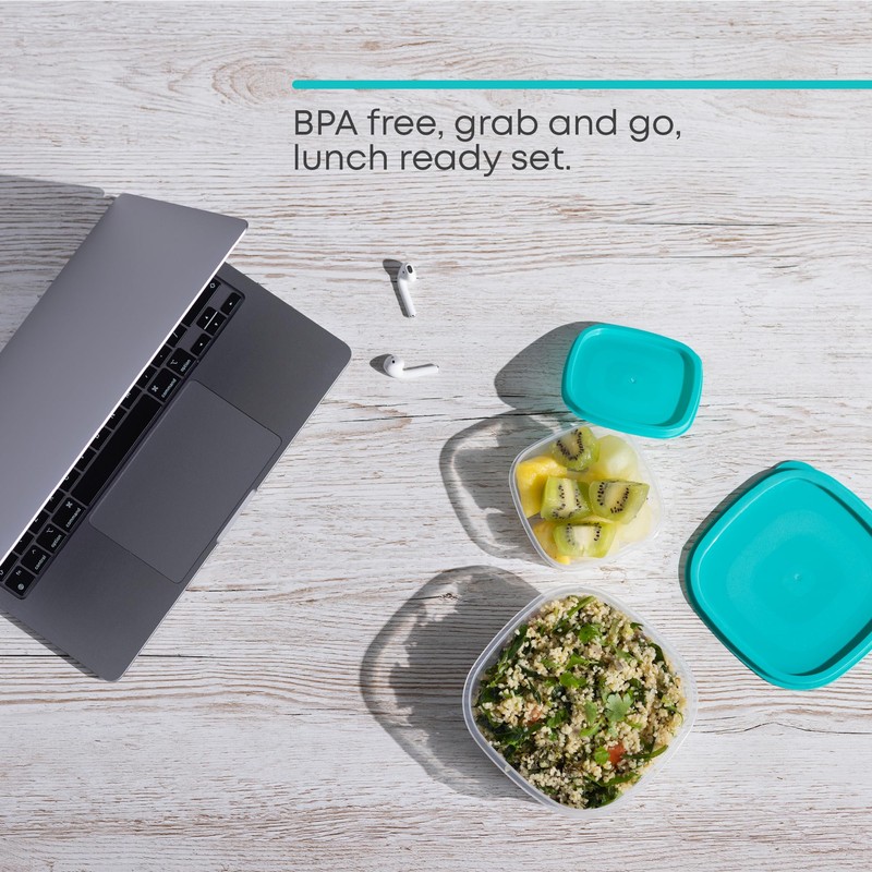 FiNeWaY 7pc Nesting Stackable Food Storage Containers Box With Airtight