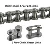 QUARKZMAN #25/04C-1 Roller Chain 5 Feet 1/4 Inch Pitch Carbon