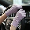 CAMSTIC Women's UPF 50+ Thin Sun Protection Touchscreen Driving Gloves,