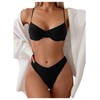 SweatyRocks Women's 2 Piece Bikini Set Spaghetti Strap High Cut