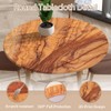 Odot Elastic Edged Round Fitted Tablecloth Protector 3D Wood Print