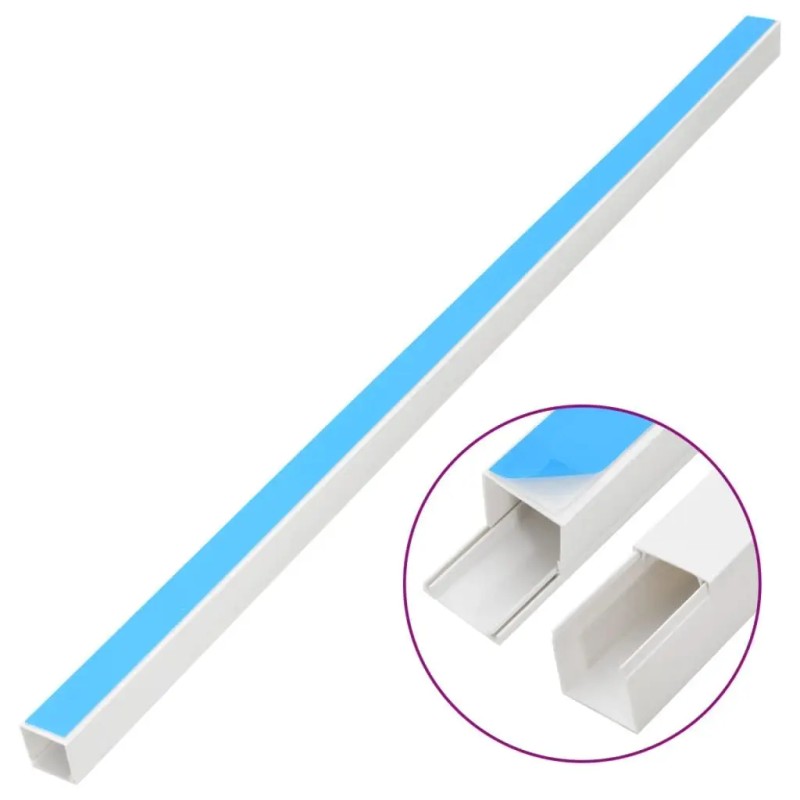 PVC Self-Adhesive Cable Trunking 0.4x0.4 In White For Cable Trays