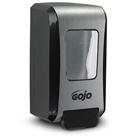 GOJO FMX-20 Push-Style Foam Soap Dispenser, Black/Chrome, for 2000 mL GOJO FMX-20 Soap Refills (Pack of 1) – 5271-06