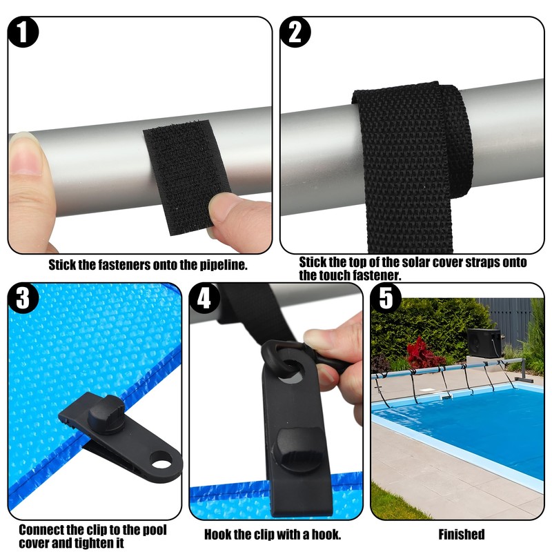 30 PCS Pool Solar Cover Reel Attachment Kit Pool Cover