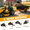 Zero Turn Lawn Mower Hitch with 2" Receiver,6mm Thicker Heavy