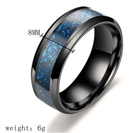 Aczyqws Tungsten Carbide Ring,Black Celtic Dragon Titanium Ring, Blue Carbon Fiber Inlay, Exquisite Jewelry, Suitable for Both Men and Women, Jewelry Gift (Size 7)