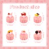 Luckforest Artificial Cupcake, 6 Pcs Pink Mixed Fake Simulation Realistic