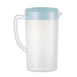 81oz/2.4Litre/0.63 Gallon Plastic Water Pitcher with Lid BPA-FREE Carafes Mix Drinks Water Jug for Hot/Cold Juice Beverage Ice Tea (Sky Blue, 81oz)