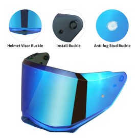VCOROS Helmet Face Shield for Sedici Duale Mips Helmet Visor Mips Parlare For SEDICI Duale Forged Carbon Helmets Replacement (REVO-Blue)