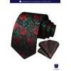HISDERN HTP-02S Paisley Pattern Necktie Chief Set, Men's, Business, Wedding,