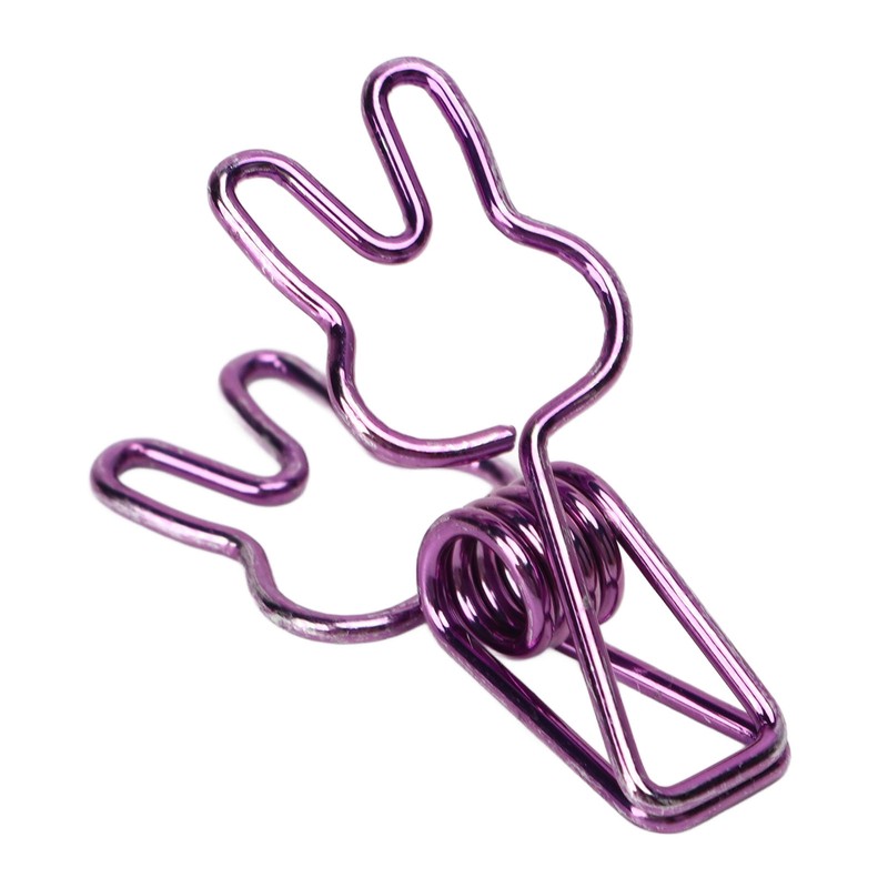 100Pcs Bunny Binder Clips Hollow Out Strong Clamping Sturdy Metal