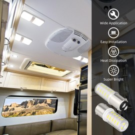 ULITECO 12V BA15D 1076 1142 1176 1130 1075 LED RV Camper Interior Light Bulbs, 5PCS, Led Replacement Bulbs for Camper Trailer Boat Car,6000-6500K Cool White