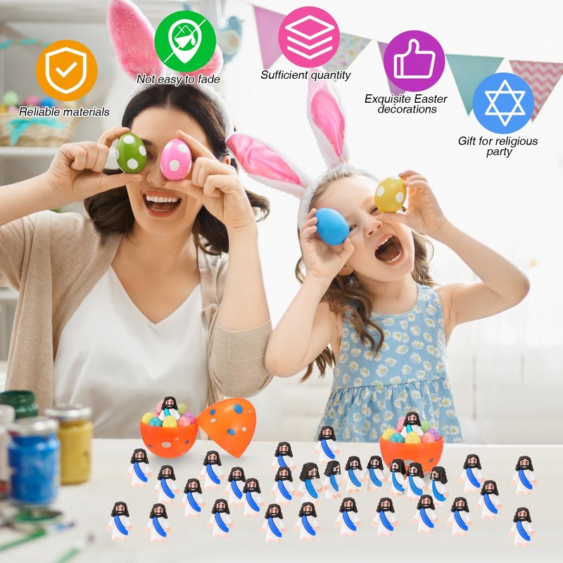 Bememo 200 Pcs Mini Jesus Figurines Bulk Tiny Jesus Toys