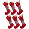 Dibor Luxury Velvet Elf Christmas Stocking - Set of 6