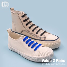 INMAKER No Tie Shoelaces, Pack of 2, Elastic Shoe Laces for Kids and Adults