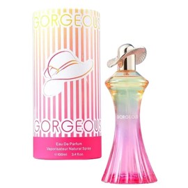Gorgeous Eau De Parfum Natural Spray, Pink and Yellow Gradient Glass Bottle with Silver Cap, 3.4 fl oz, 100ml