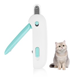 Cat Nail Scissors, Cat Nail Clippers, Stainless Steel Cat Nail Clippers, Cat Nail Clippers, Cat Claw Cutter with Nail File and Splash Resistant, Cat Nail Cutter for Dogs, Cats, Small Animals (Blue)