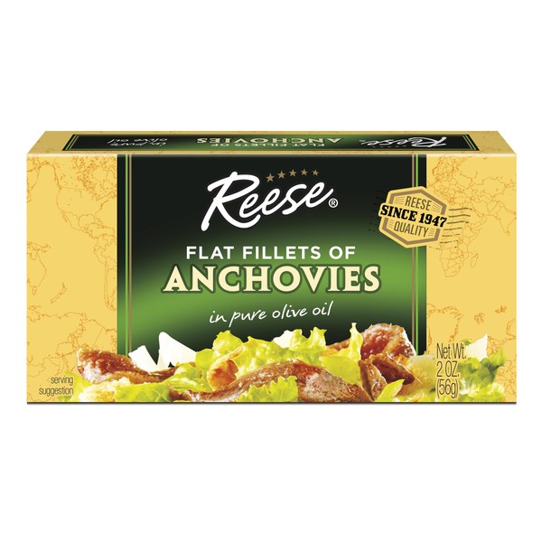 Reese Flat Anchovies, 2-Ounce, 10-Count Cans