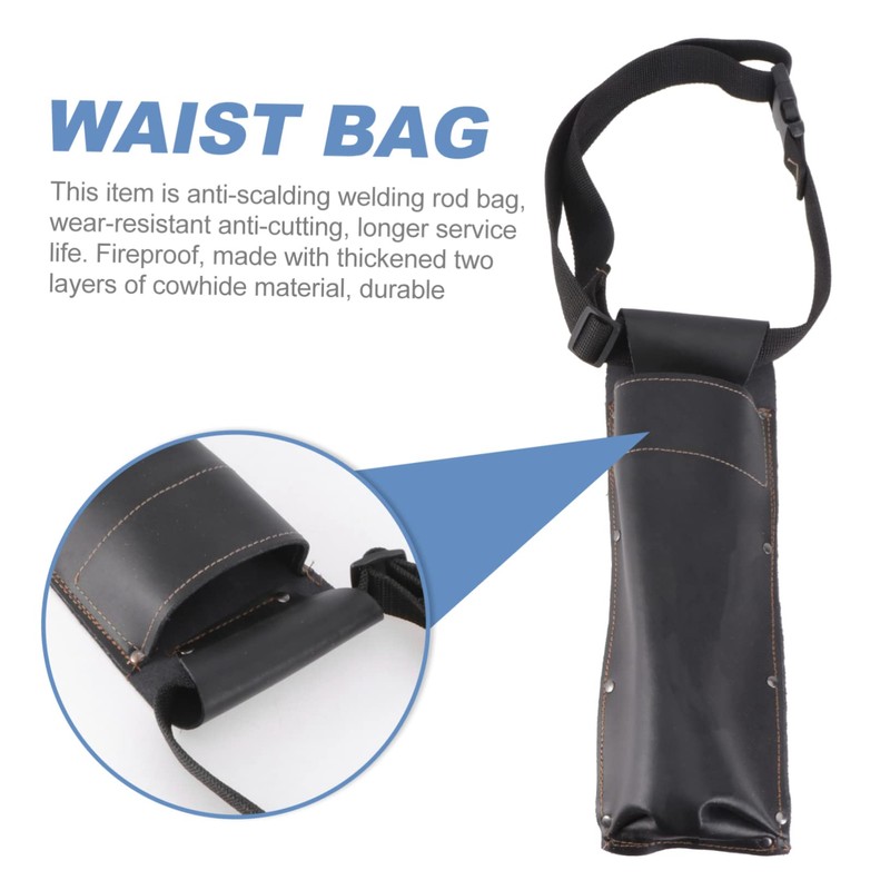 Healeved 1pc Welding Rod Holder Bag Anti-scalding Wear-resistant Storage Container