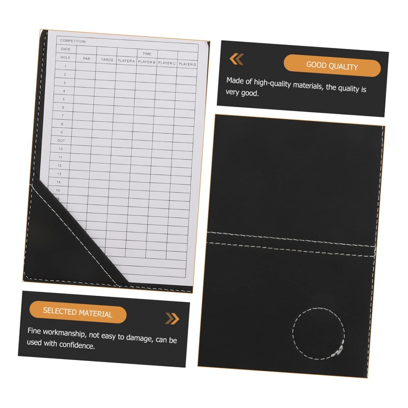 Kisangel 3 Pcs Golf Scorebook Holder Golf Scorecard Protector Stylish