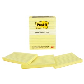 Post-it Pop-up Notes 3x5 in, 12 Pads, America's #1 Favorite Sticky Notes, Canary Yellow, Clean Removal, Recyclable (635-5PKSS)