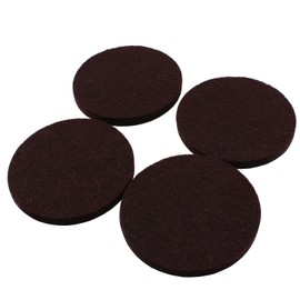 Lamvbls Felt Furniture Pads 50mm 2 inch Brown Round Self Adhesive Furniture Pads, Anti Scratch Floor Protectors, Round Dark Brown 12 PCS