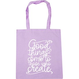 Hippowarehouse Good things come to those who create Tote Shopping Gym Beach Bag 42cm x38cm, 10 litres