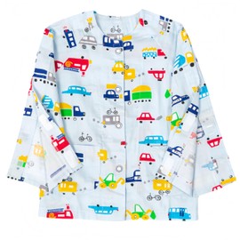 WEEOATAR Broken Arm Clothing Post Surgery Hospital Gowns Incontinence and Bedridden Clothing, Full Open, Easy to Wear with Magic Stickers for Boys and Girls (Car, 130cm/51.2in)