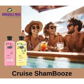 ShampBooze Secret Fake Shampoo Bottles | Flasks for Liquor Disguise | Plastic Flask for Liquor | Booze Smuggling Containers for Cruises | Alcohol Hidden Container | Hidden Flask | Two 17oz bottles