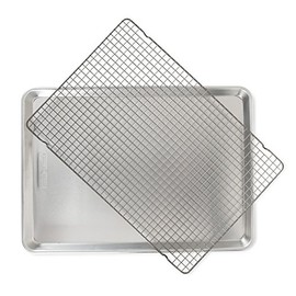 Nordic Ware 2 Pc Naturals Big Sheet W/Oven Safe Nonstick Grid, 1 Pack, Aluminum