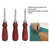 Leather Edge Cutting Kit with Wooden Handle Material Curved Head