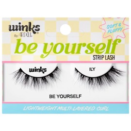 Ardell Winks Be Yourself Lashes, ILY, Eye-Enhancing Black Strip Lash, 1-pair